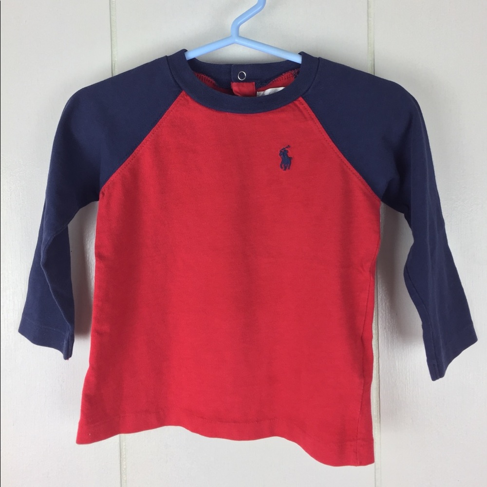 Ralph Lauren Red and Blue Baby Boy Polo Shirt